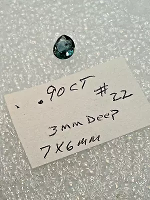 Genuine Montana Natural Blue Teardrop Sapphire .90ct. 7x6mm 3mm Deep #22 • $165