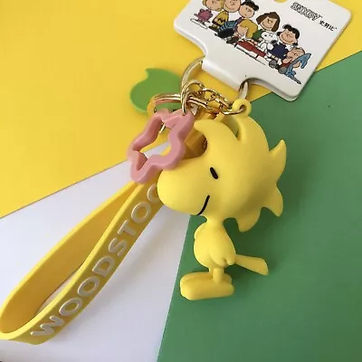 Cute Cartoon Snoopy Friends 3D Woodstock  Keychain Bag Purse Charm NWT • $11.99