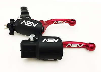 ASV F3 Shorty Red Front Brake Clutch Perch Levers Dust Covers TRX300EX TRX400EX • $159.95