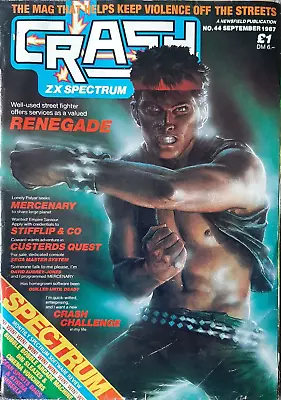 CRASH - Sinclair ZX Spectrum Magazine - Issue #44 - September 1987 - RARE • £5.99
