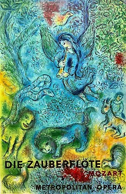 Marc Chagall The Magic Flute Die Zauberflote Mourlot Lithograph Art 39  X 27  • $99.99