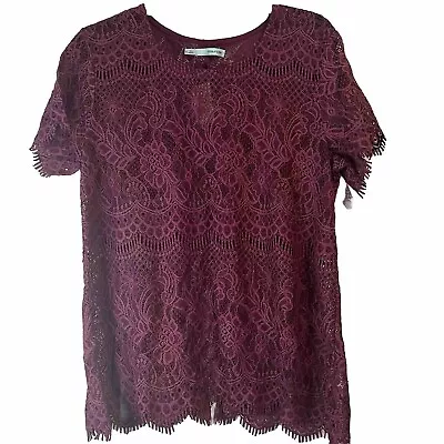 Maurice’s XL Burgundy Top NWT  Short Sleeve • $15