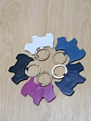 £8.95 • Buy Radley Scottie Dog Keyring Bag Charm Dog Tag Blue Red Navy White Black