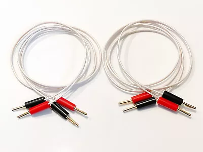 QED Performance Micro Speaker Cable 4 M Pair 8 X Gold Plated 4mm Banana Plugs • £47.95