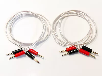 QED Performance Micro Speaker Cable 6 M Pair 8 X Gold Plated 4mm Banana Plugs • £59.95