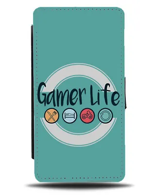 Gamerlife Flip Wallet Case Funny Video Game Addict Games Gamer Life Player M345 • £19.99
