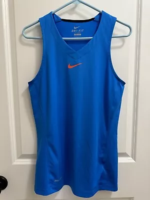 Nike Men’s Basketball Dri-Fit Sleeveless Cooling Tank Small S Blue Style 532338 • $12.50