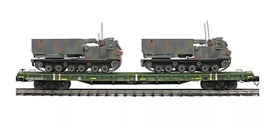 Mth Premier Us Army 60’ Flat Car W/ M270 Rocket Launchers 20-92279! O Scale • $149.99