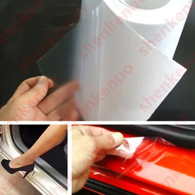 6  X 60  Clear Car Door Sill Edge Paint Protection Vinyl Film Sheet Anti Scratch • $11.19