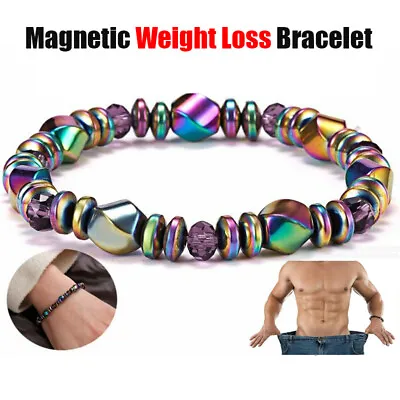 £2.87 • Buy Magnetic Healing Therapy Arthritis Bracelet Hematite Weight Loss Pain Relief