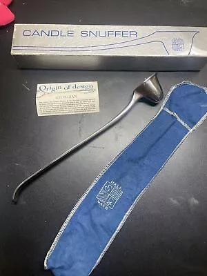 £18.54 • Buy Vintage SG England Hallmark Silver Plate Candle Snuffer 9-3/4” Cloth Bag & Box
