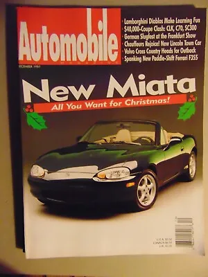 AUTOMOBILE Magazine December 1997 Miata For Christmas • $7.50