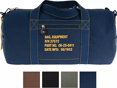 Cotton Canvas Travel Equipment Flight Carry Duffle Shoulder Bag (Small Or Large) • $31.99