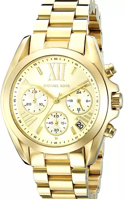 Brand New Michael Kors Bradshaw MK5798 Gold Dial Gold Tone Women's 36 MM Watch • $119.99