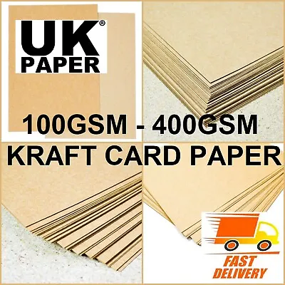 £13.69 • Buy A3 A4 A5 Brown Kraft Card Making Stock Blanks Paper Craft Lot Box Place Gift Tag