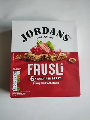 Jordans Frusli Chewy Juicy Red Berry Bars 2x6x30g 2 Boxes Of 6 Cereal Bars • £11.95