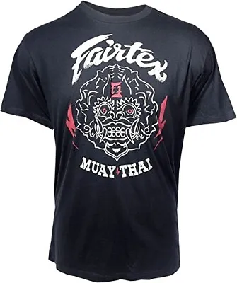 Fairtex Mens Women Kids Shirt Muay Thai MMA Khon T-Shirt Black (X-Large) • $22