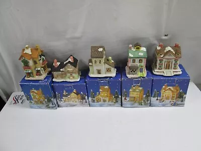 Lot Of 5 Olde Town Village Christmas Miniatures • $42.85