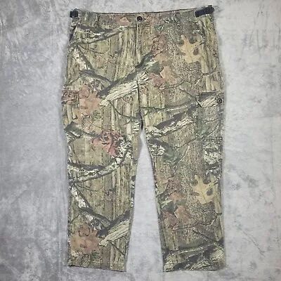 Mossy Oak Break Up Camo Hunting Pants Pockets Yukon Gear Mens Extra Large XL • $17.99