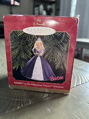 New Hallmark 1999 Barbie As The Millenium Princess Christmas Keepsake Ornament • $15