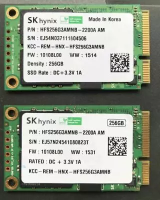 SK Hynix 256GB SSD Msata HFS256G3AMYC-2200A MSIP-REM-HNX-HFS256G3AMNNB MLC • $40.99