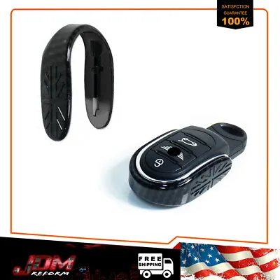 Carbon Fiber Style Smart Key Fob Case Shell Holder For MINI Cooper F55 F56 F57 • $9.99