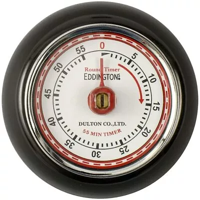 Eddingtons Carvery Retro Magnetic Kitchen Timer Black Up To 55 Minute Countdown • £14.29