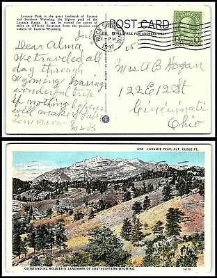 1937 US Postcard - Rock Springs Wyoming To Cincinnati Ohio U15 • $2.99