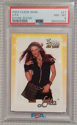$9.95 • Buy 2003 Fleer WWE Divine Divas Wrestling Card | Lita #27 | PSA 8 | Pop 1