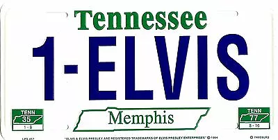 Elvis Presley Metal License Plate Auto Tag Number #2722-00 • $8.99