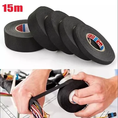 Automotive Cable Fixed Cloth Fabric Heat-resistant Adhesive Wire Harness Tape • £3.99