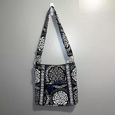 VERA BRADLEY Hipster Crossbody Purse - Canterberry Cobalt Black & Blue • $25