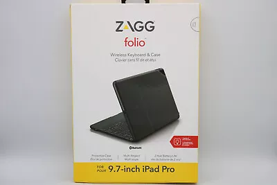 $55 • Buy ZAGG Folio Case Hinged Backlit Bluetooth Keyboard For Apple IPad Pro 9.7 
