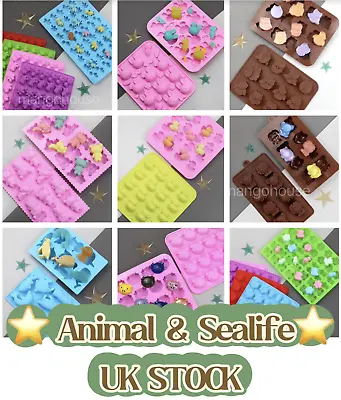 Safari Animal Sealife Penguin Theme Chocolate Mould Ice Cube Wax Melt Candy UK • £1.60