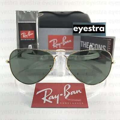 Ray-Ban Aviator Classic Unisex Sunglasses Gold Frame G-15 Lens RB3025 L0205 58MM • $134.99