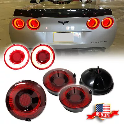 For 2005-2013 Chevrolet Corvette C6 LED Red Halo Ring Rear Brake Tail Lights 4PC • $199.99