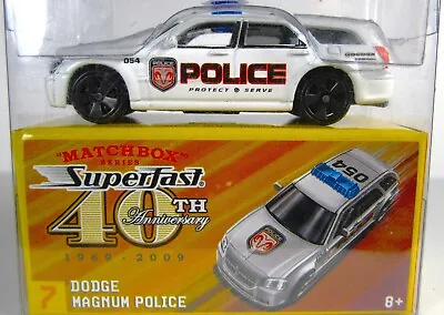 Matchbox Superfast 40th Anniversary Dodge Magnum Police 2009 • $29