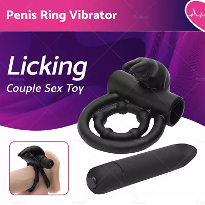 Rabbit Cock Ring Vibrator - Bionic Bullet Dual Love Ring 5 Function Man Sex Toy • $29.99