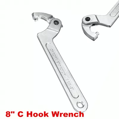 1x 8  Adjustable Motorcycle ATV Tool Shock Absorber C Clamp Spanner Hook Wrench • $21.50