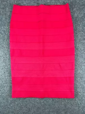 NWT New York & Company Skirt Womens Large Pink Bandage Pencil Ladies Casual 1 • $22.85