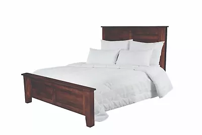 Amish Economy Mission Solid Wood Panel Bed King Queen • $1399