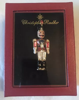 Christopher Radko Jeweled Pin/Pendant Christmas Toy Soldier Nutcracker In Box • $34.99