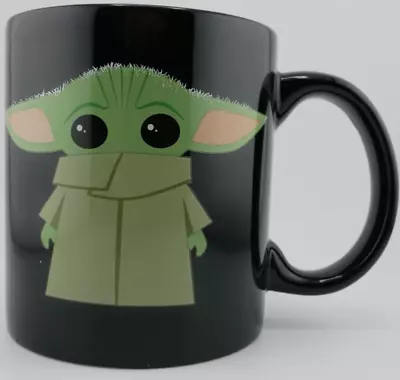 Lucasfilm Star Wars The Mandalorian The Child Grogu Baby Yoda Black Mug 20 Oz • $14.99