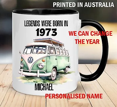 VW Kombi Mug 50th 60th  Personalised Male Christmas Gift Birthday Secret Santa • $15.95