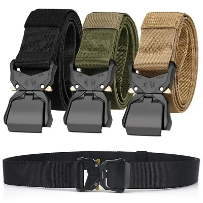 Men's Tactical Military Training Heavy Duty Nylon Quick Release Rigger's Belt • $12.99