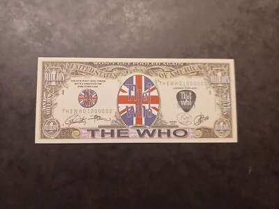 The WHO Band ~ $1000000 One Million Dollar Bill ~ Pete Townshend Keith Moon  • £1.29