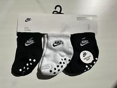 Nike Baby Gripper Ankle Socks 3 Pairs (6 To 12 Months) • $15