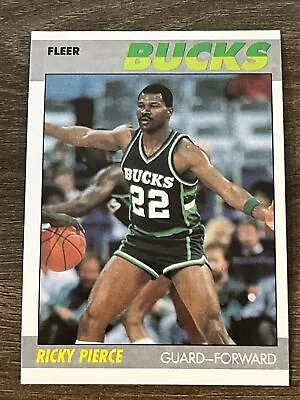 Ricky Pierce 1987 Milwaukee Bucks 87-88 Fleer Basketball #87 Of 132 Nrmt Fresh • $1.01