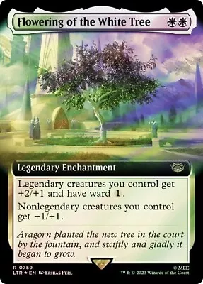 Flowering Of The White Tree Surge Foil Extended Art The Lord Of The Rings NM MTG • $6.95