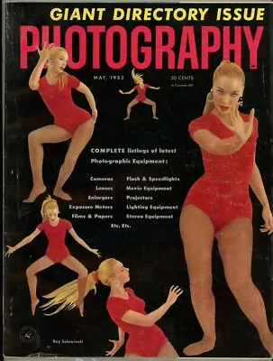 Vtg May 1953 Popular Photography Magazine Book Solowinski Mallia Phillips Cover • $4.96